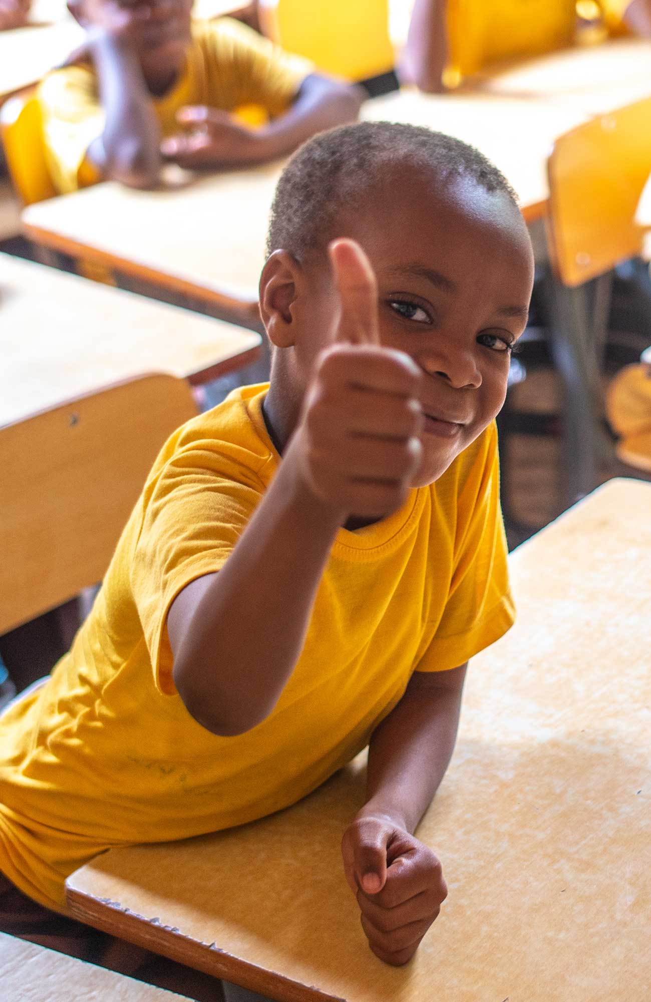 Green Lion Zanzibar Child In Classroom