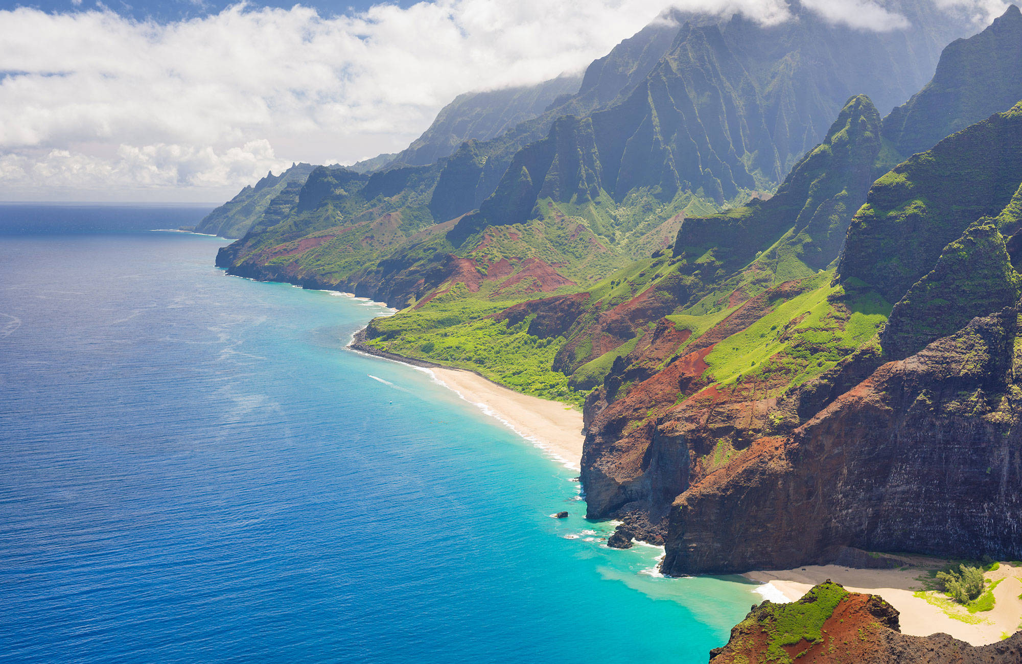 The coastline in Hawaii