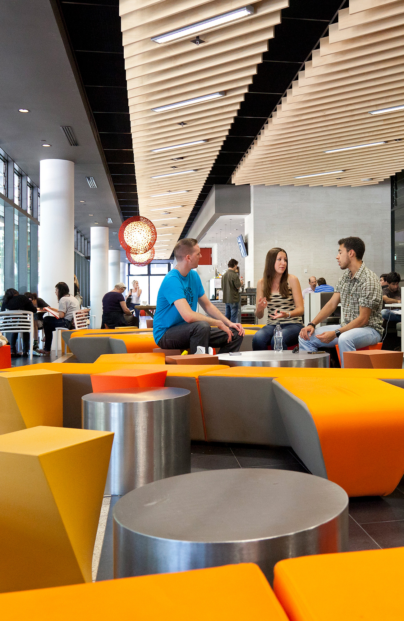 Students discussing todays classes at University of New South Wales in sydney