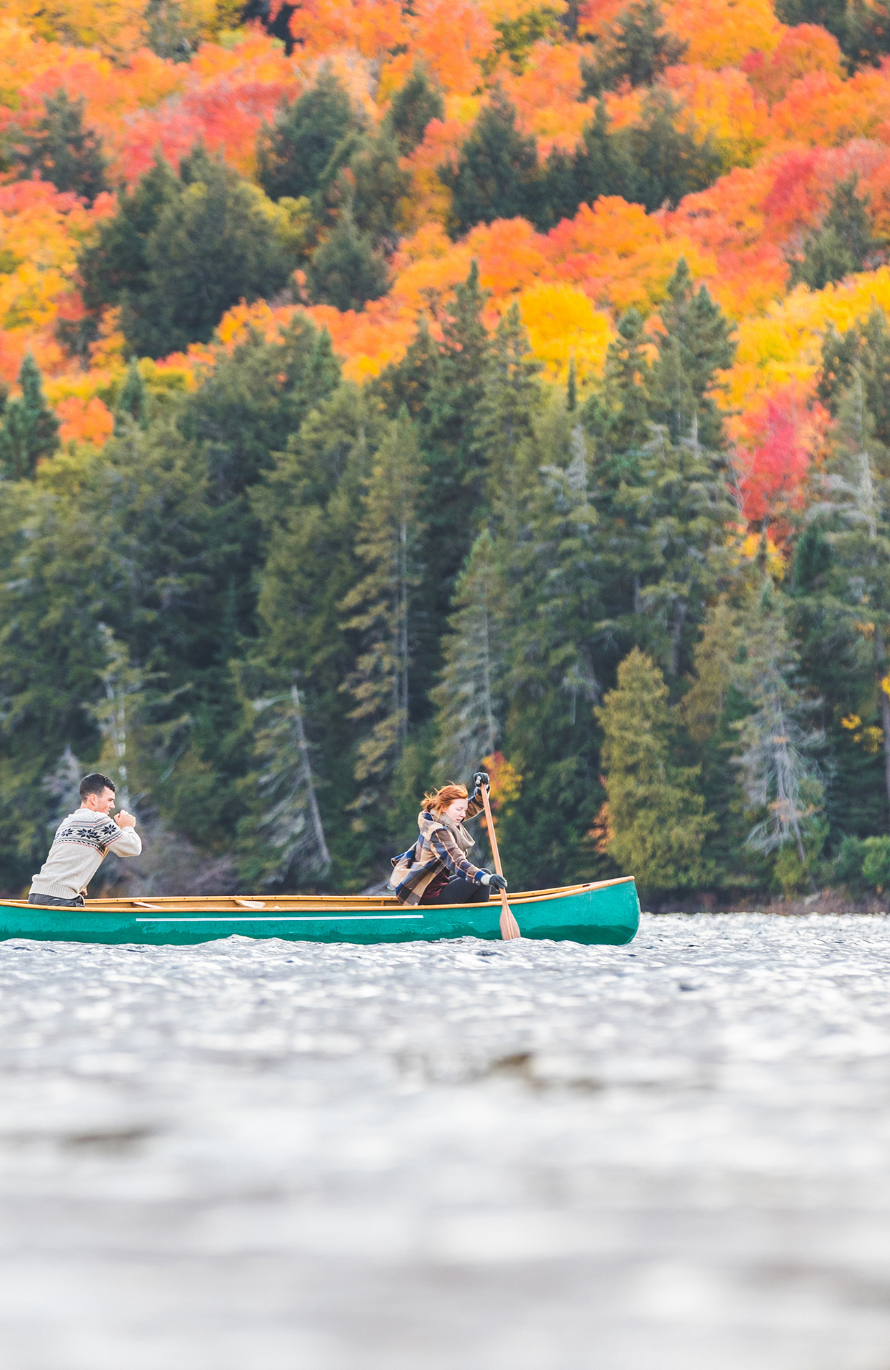 two students sailing in a kayak in Ottowa