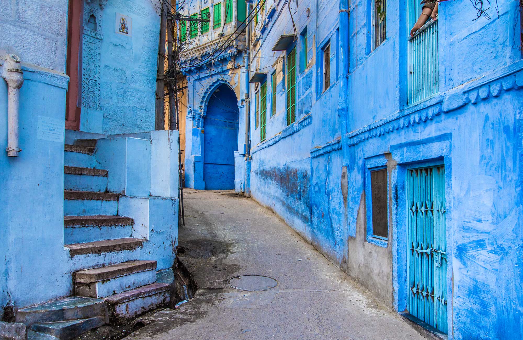 The blue city of Jodhpur in Rajasthan, India