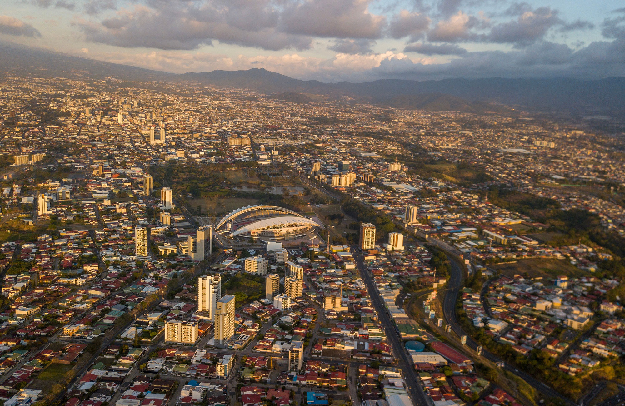 View over the city of San Jose in Costa Rica