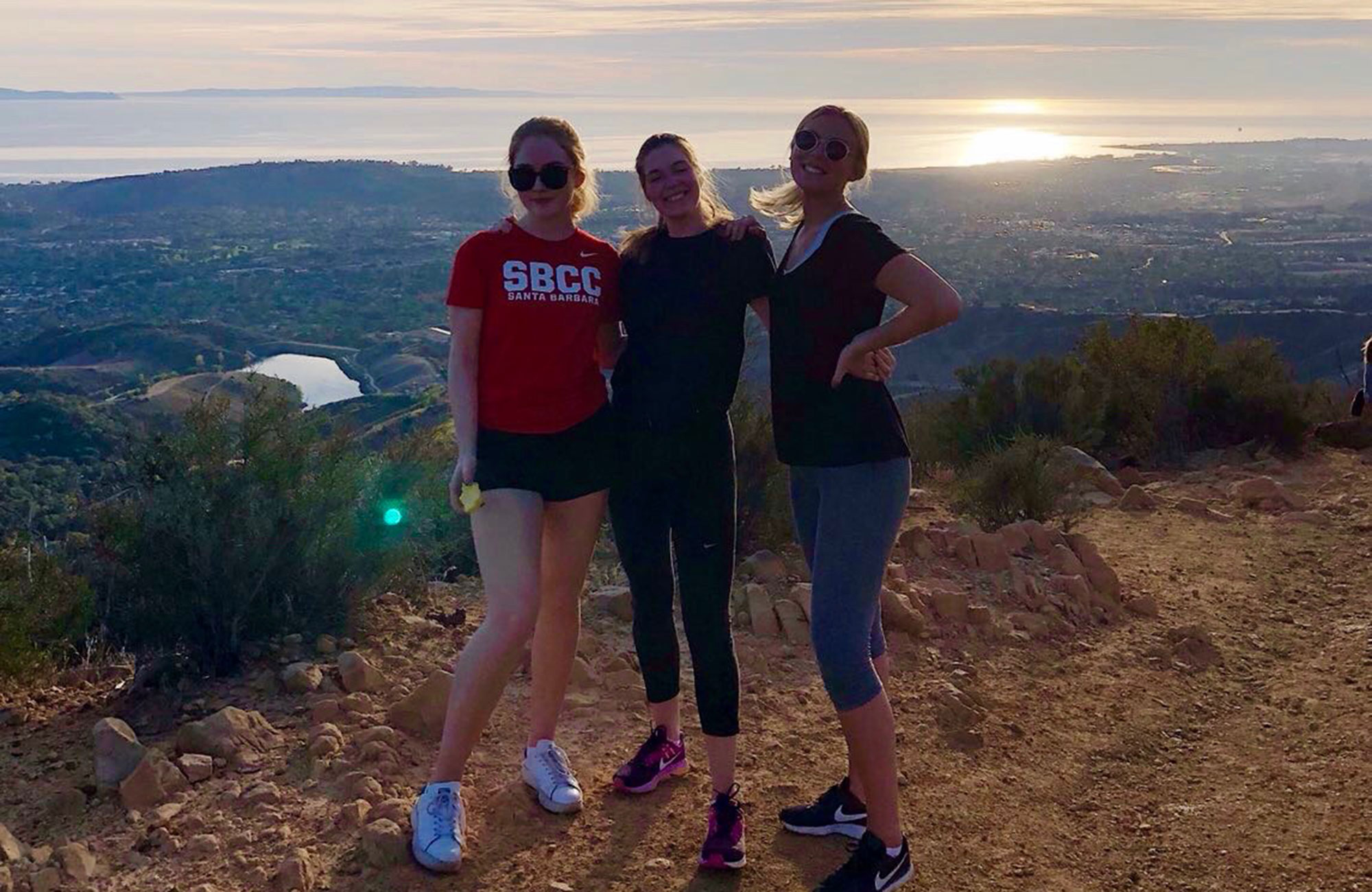 hanna and friends studying at santa barbara city college