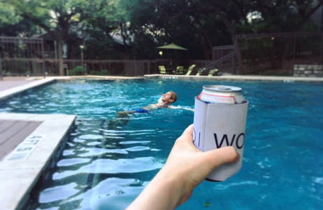 a drink by the pool in austin in texas