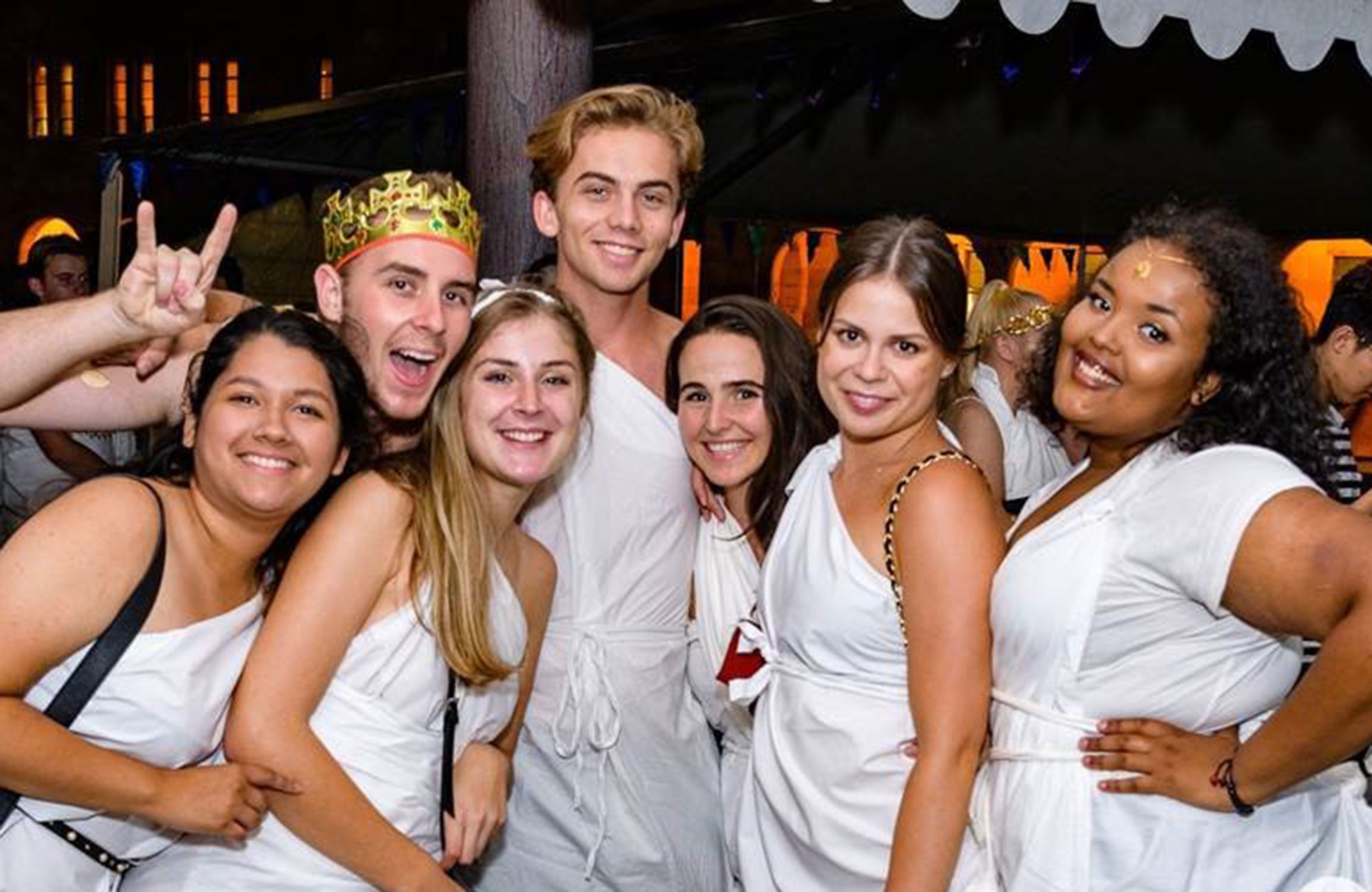ida and friends in white clothes while studying in Australia at Queensland University of Technology