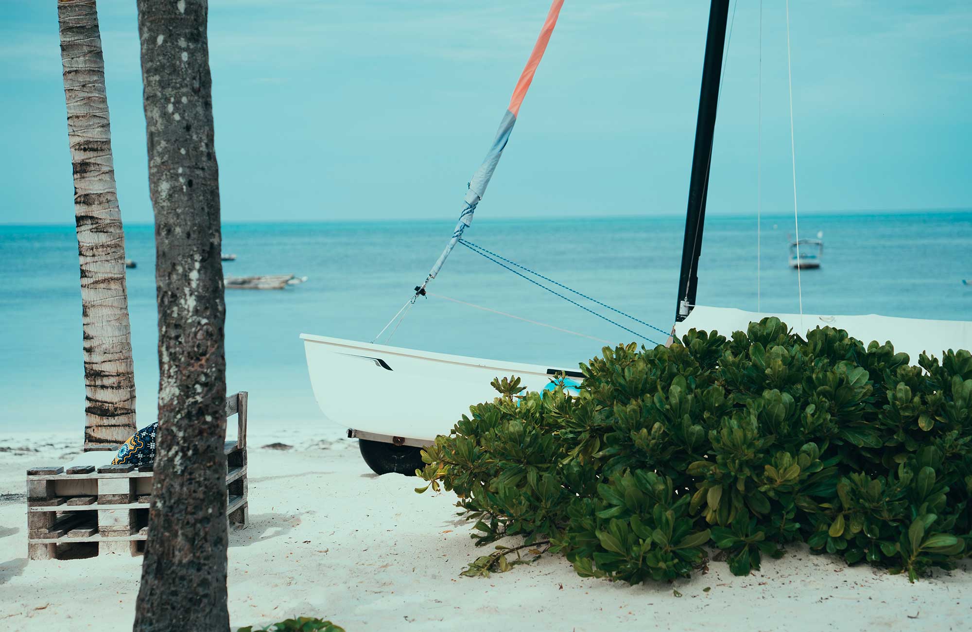 Tanzania Zanzibar Boat On Beach