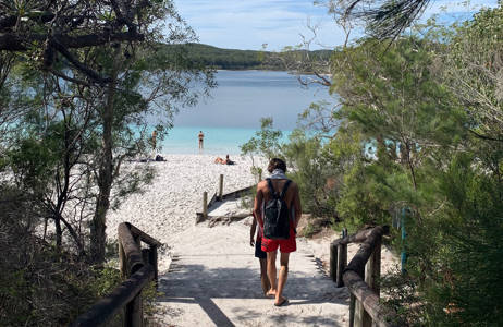 Oliver at Fraser Island in Australia