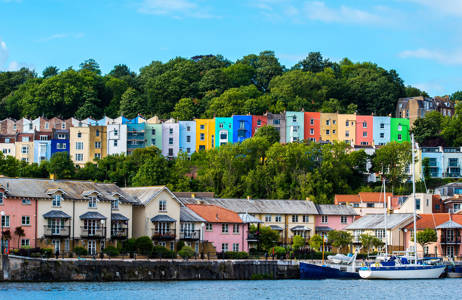 Bristol England Colored Houses