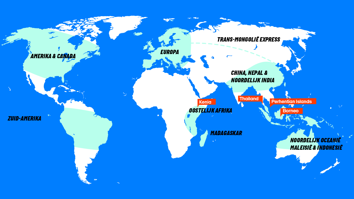 Kaart met beste reistijd augustus | Reiskalender | KILROY