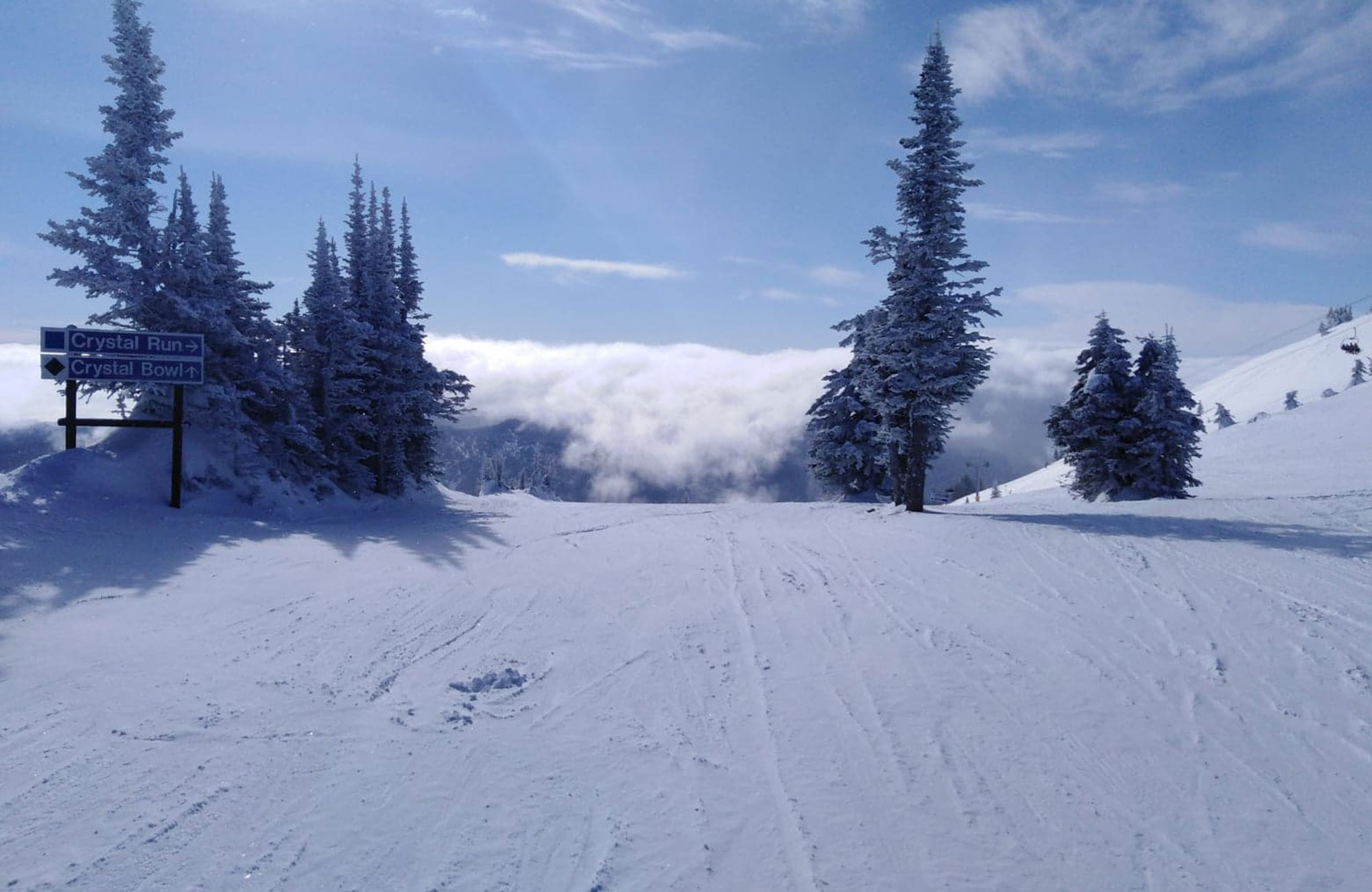 ski piste in british columbia in canada