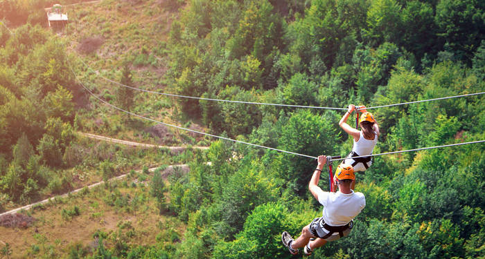 Opt in for an awesome zipline experience in the valley in Montenegro