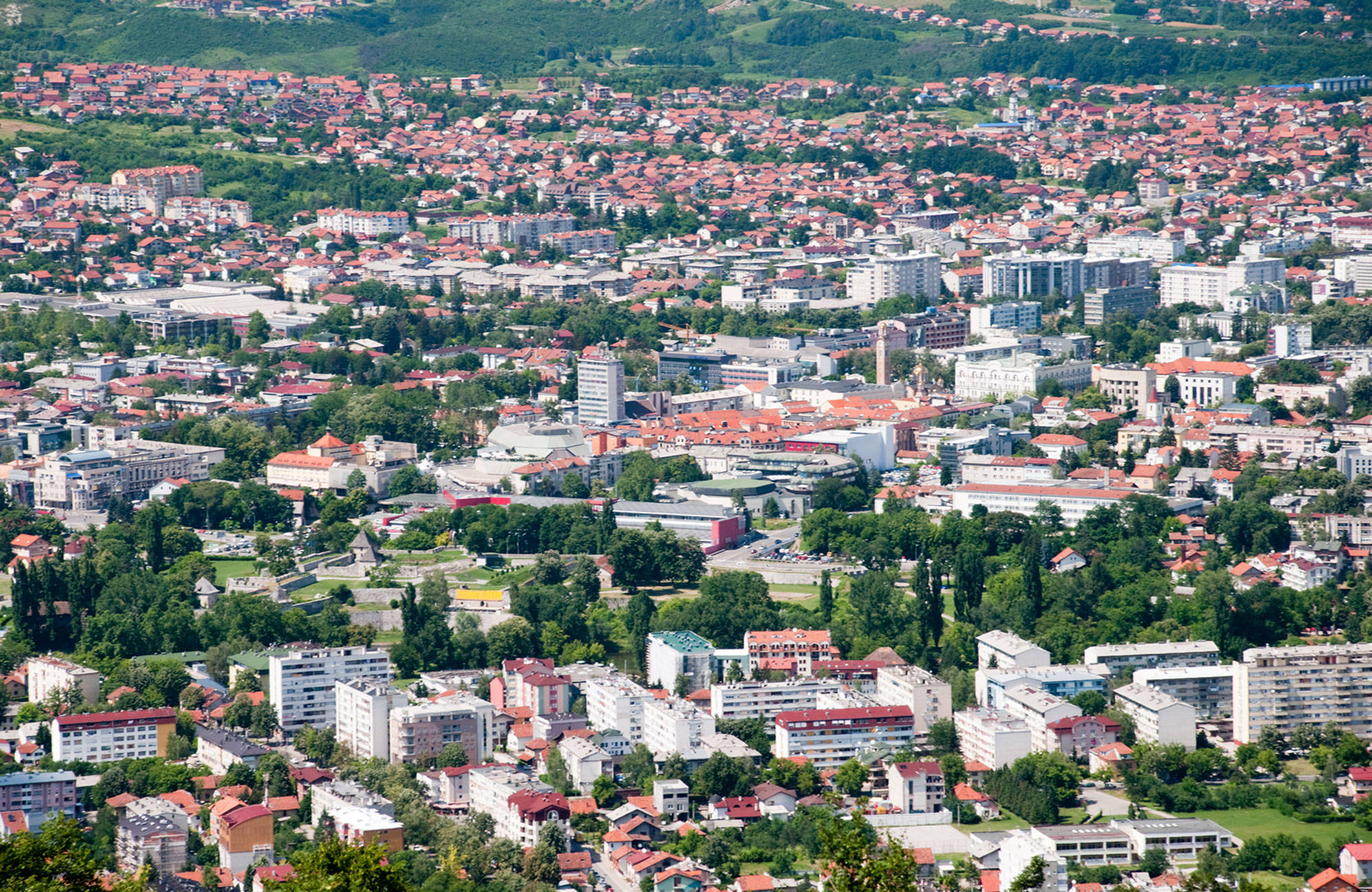 Banja Luka Bosnia Herzegovina Aerial View