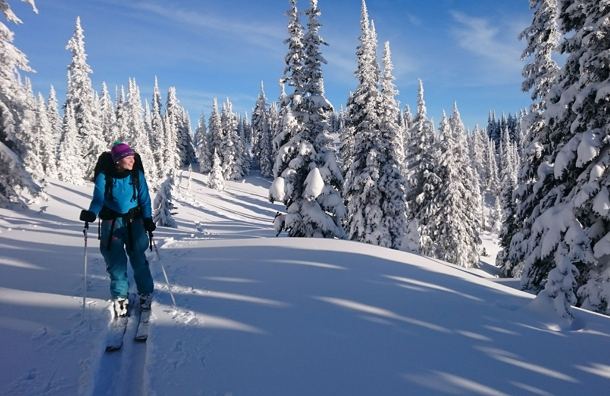Niina is skiing during her gap year in Canada