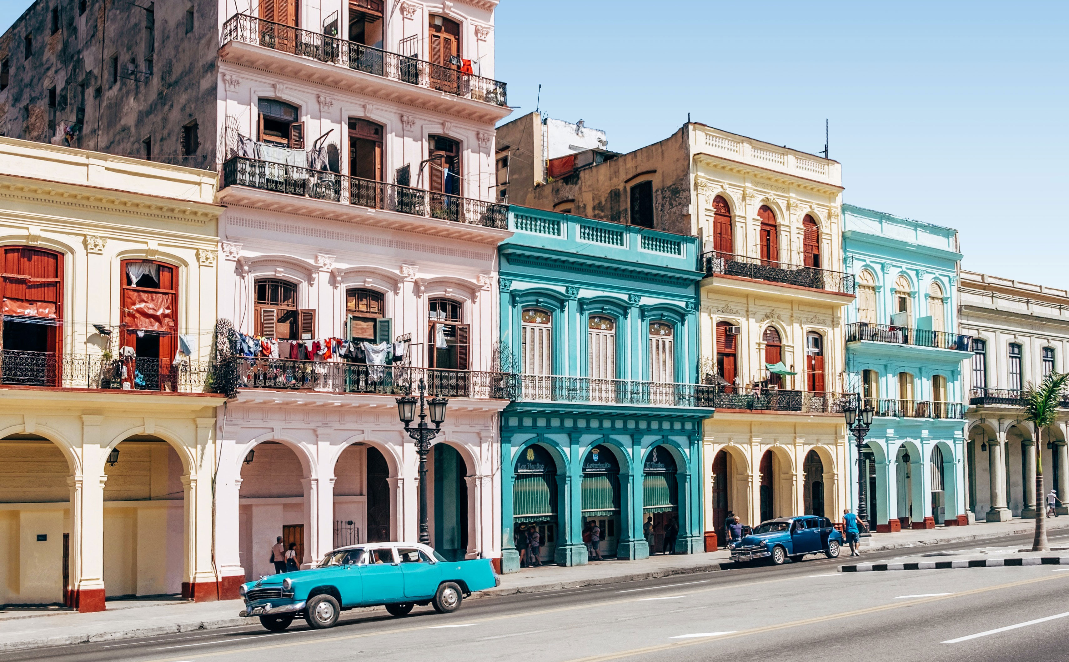 Cuban Street With Classic Cars