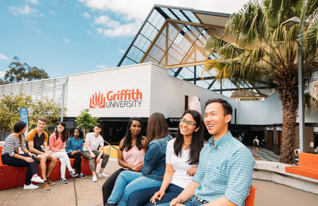 International Students Talking At Griffith University