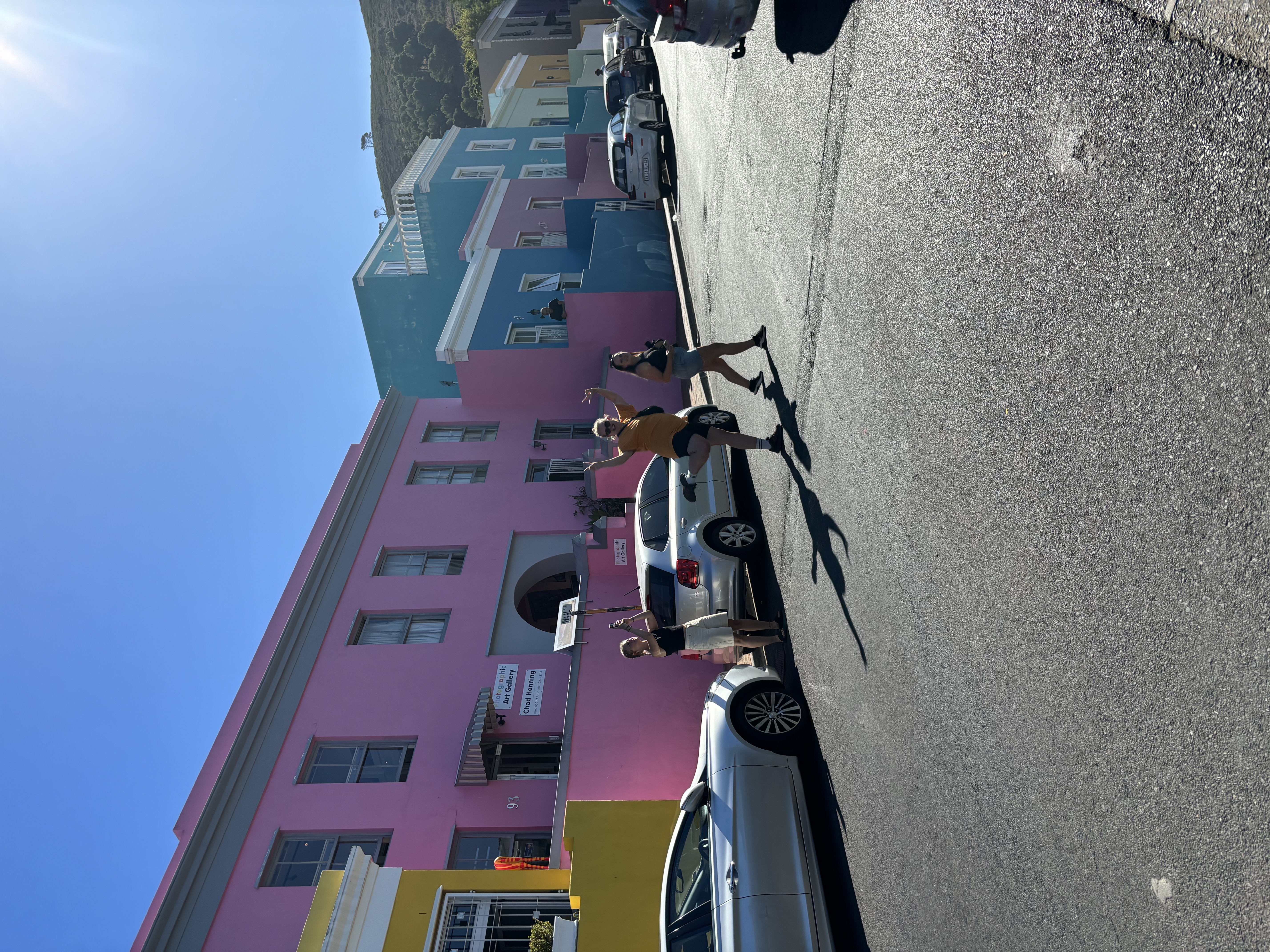 Thea and part of her Tripmates group at Bokaap in Cape Town