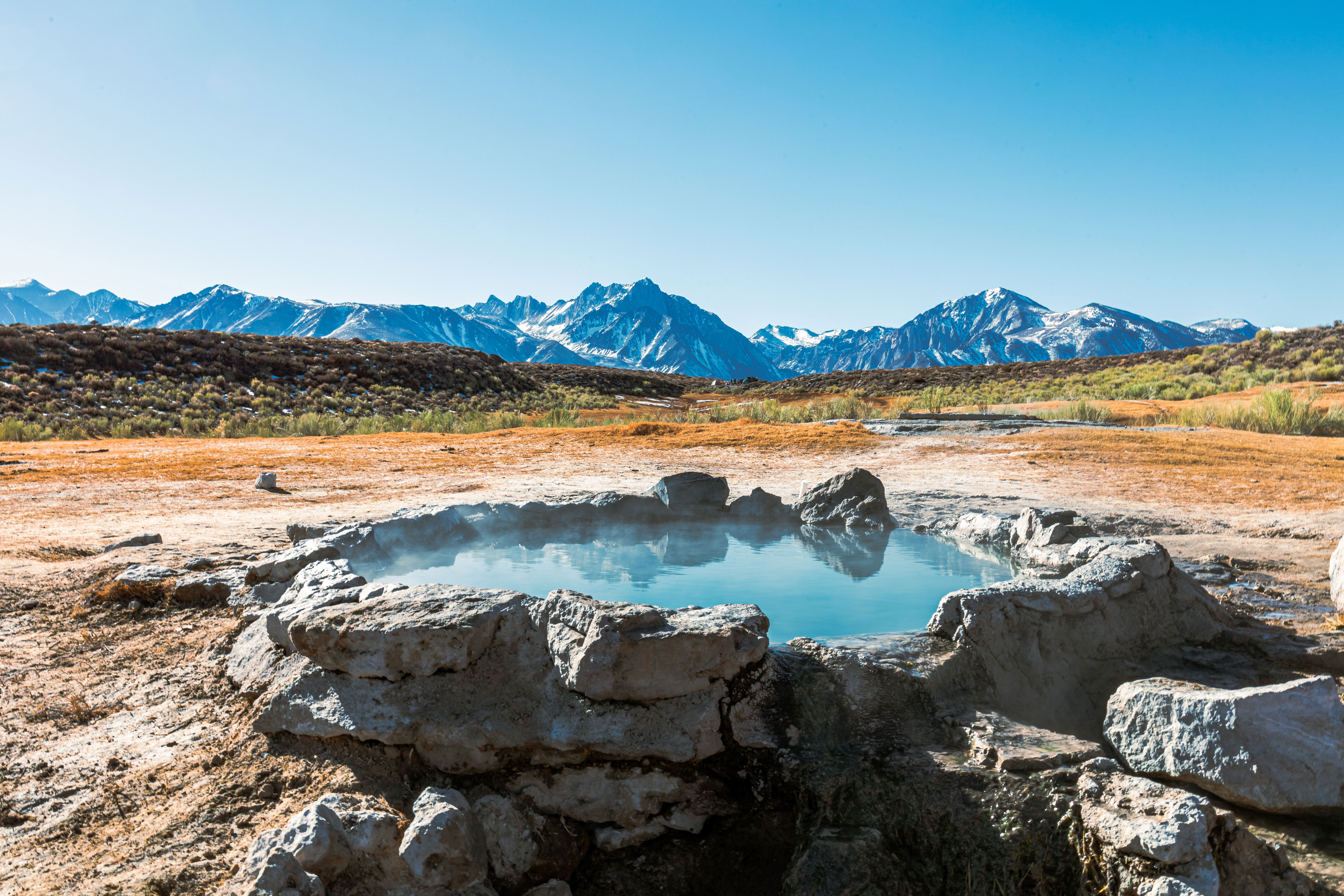 Crab Cooker hot springs near Mammoth Lakes and Yosemite National park