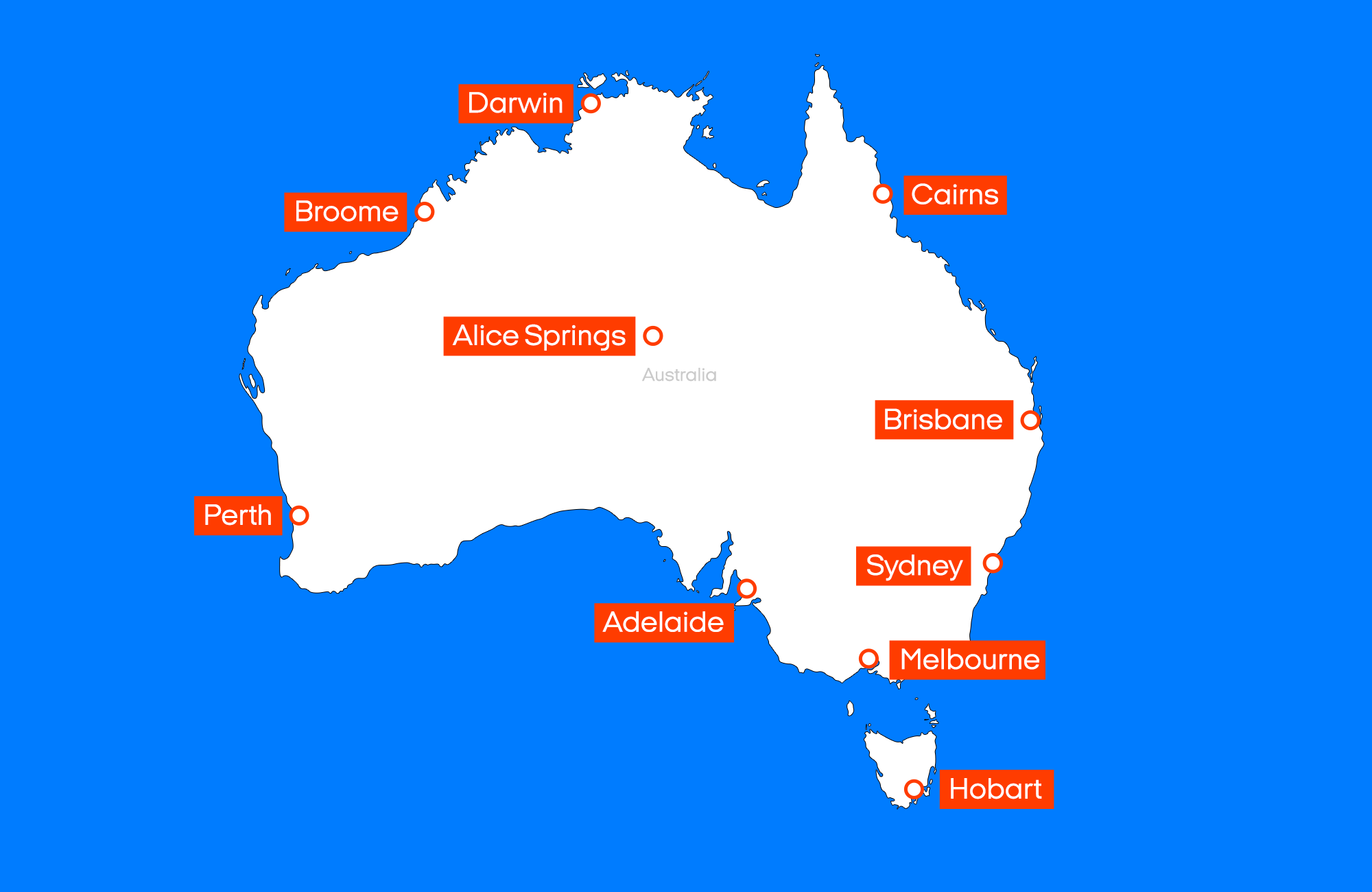 Cascade rental locations in Australia