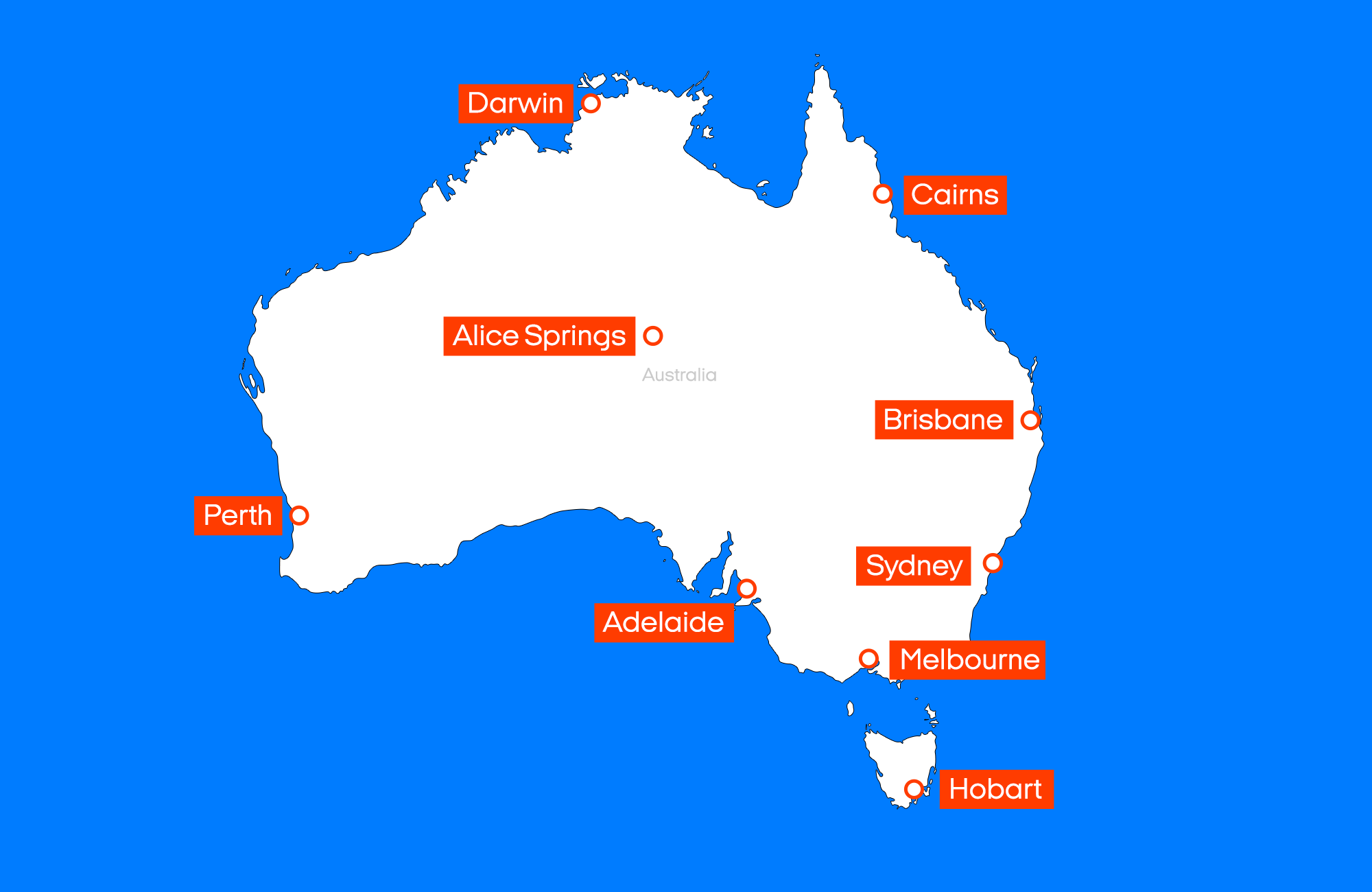 Big Six rental locations in Australia
