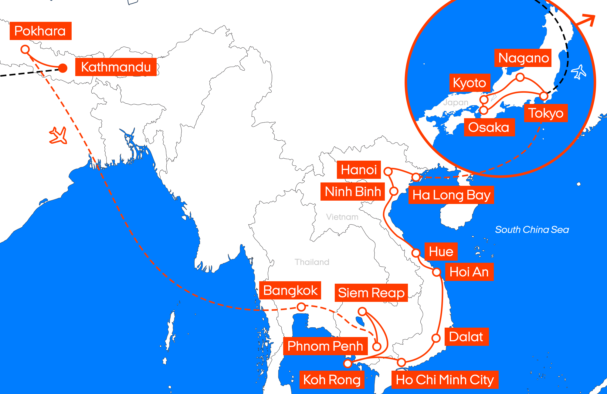 Career Breakers Nepal, Vietnam, Cambodia, Japan