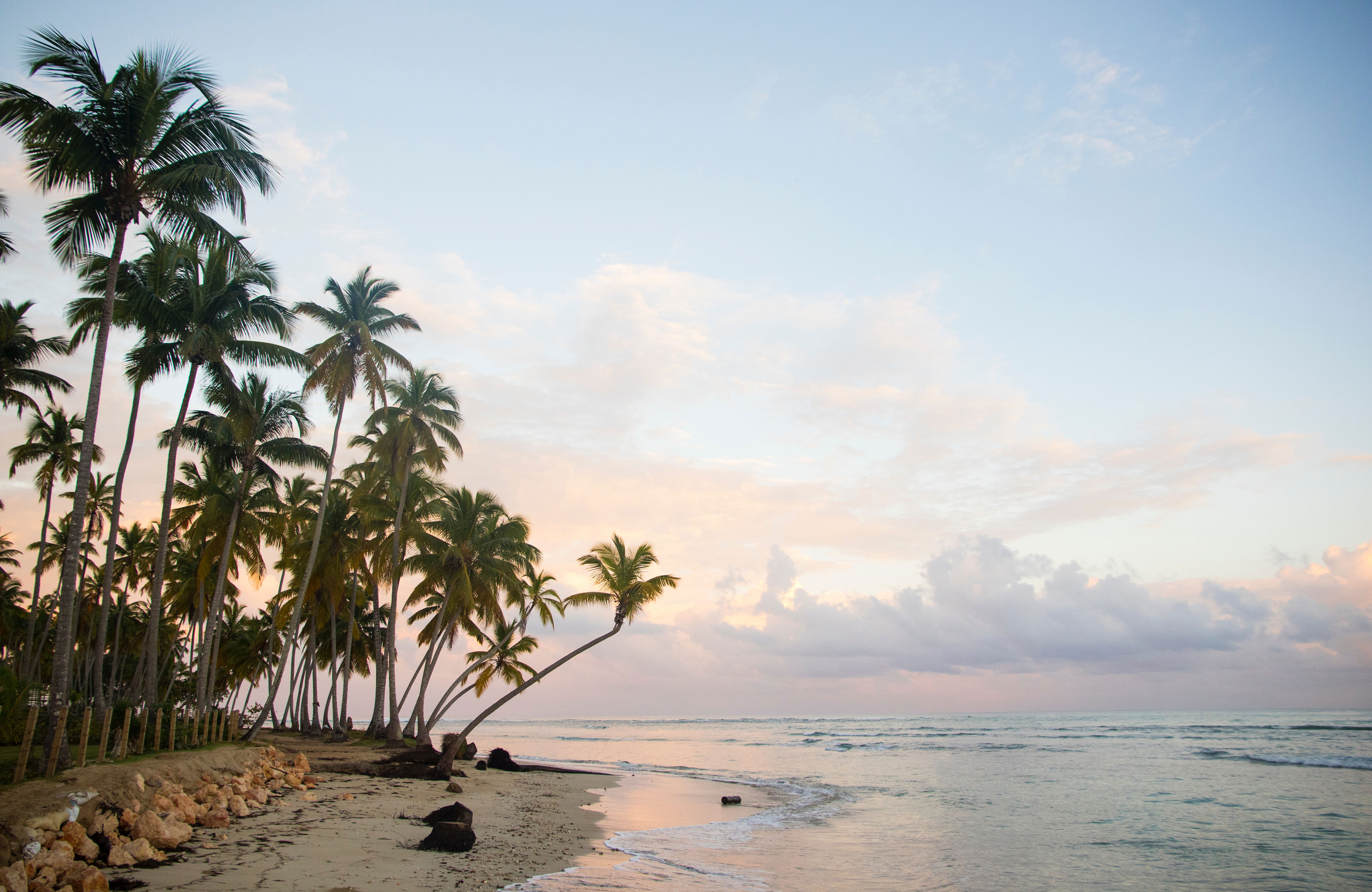 Tropical beach near Las Terrenas in the Dominican Republic