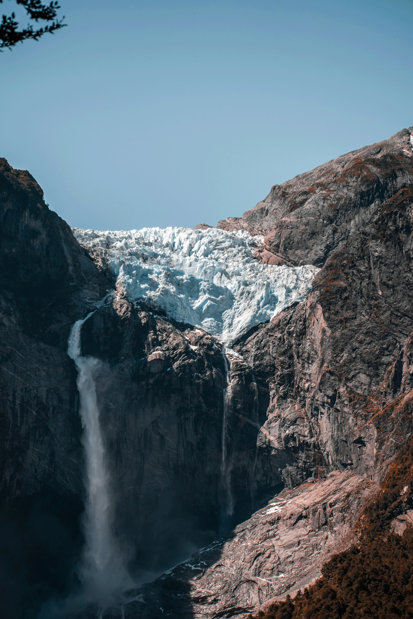 Ventisquero Colgante in Queulat National Park in Chilean Patagonia