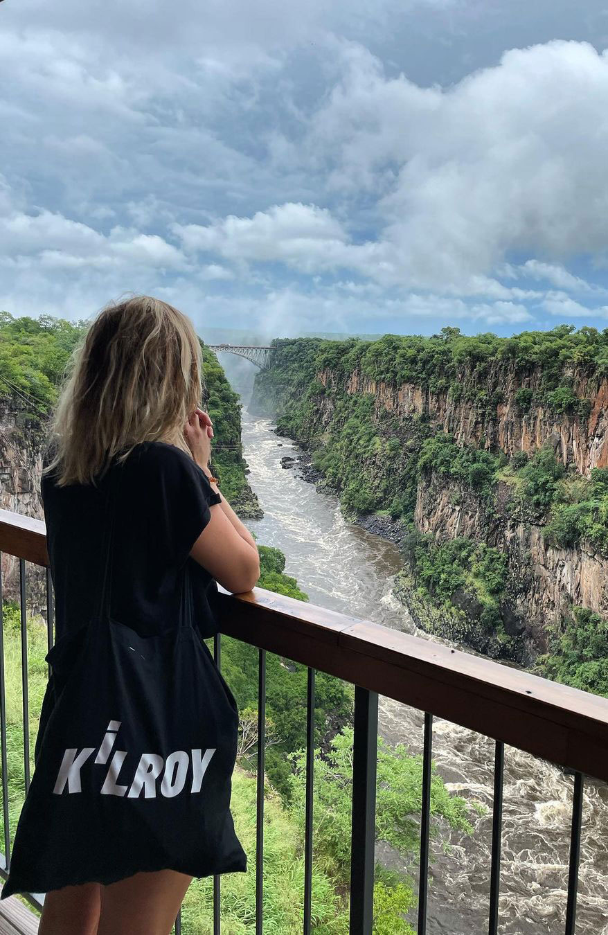 Mirthe From KNL With A KILROY Bag In Zimbabwe