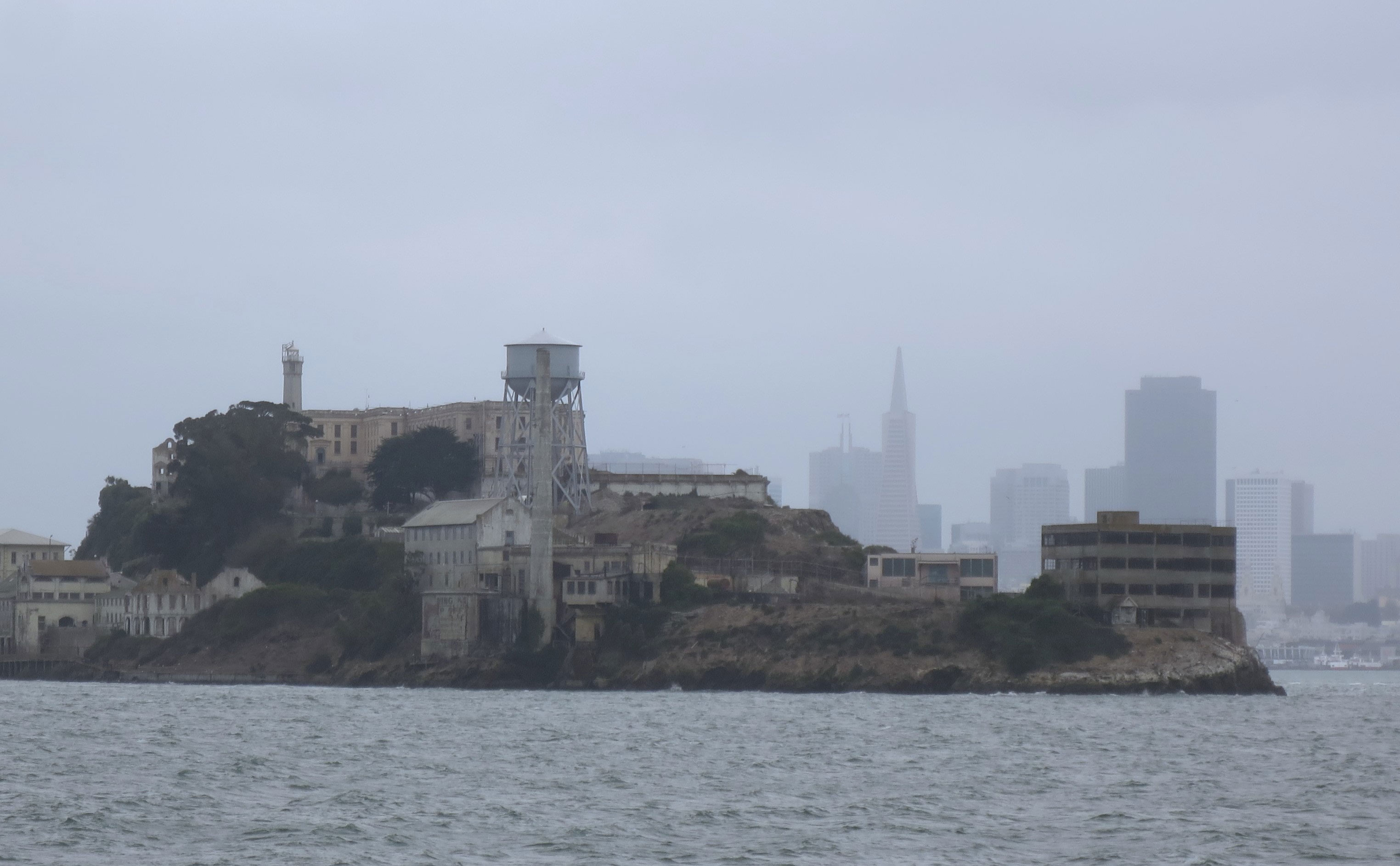 The eerie Alcatraz prison in the bay of San Francisco